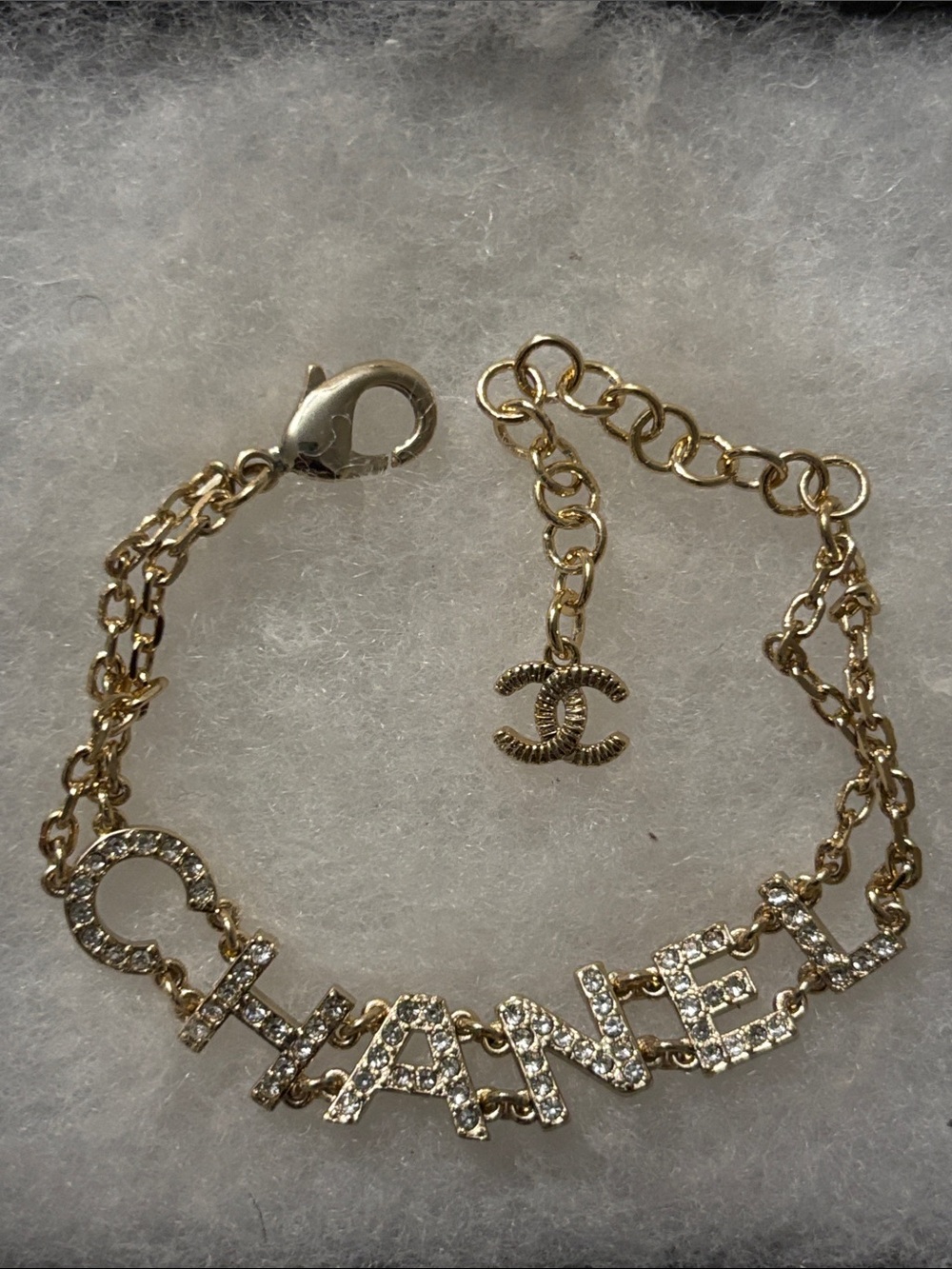 C.H.A.N.E.L Gold & Diamond Bracelet